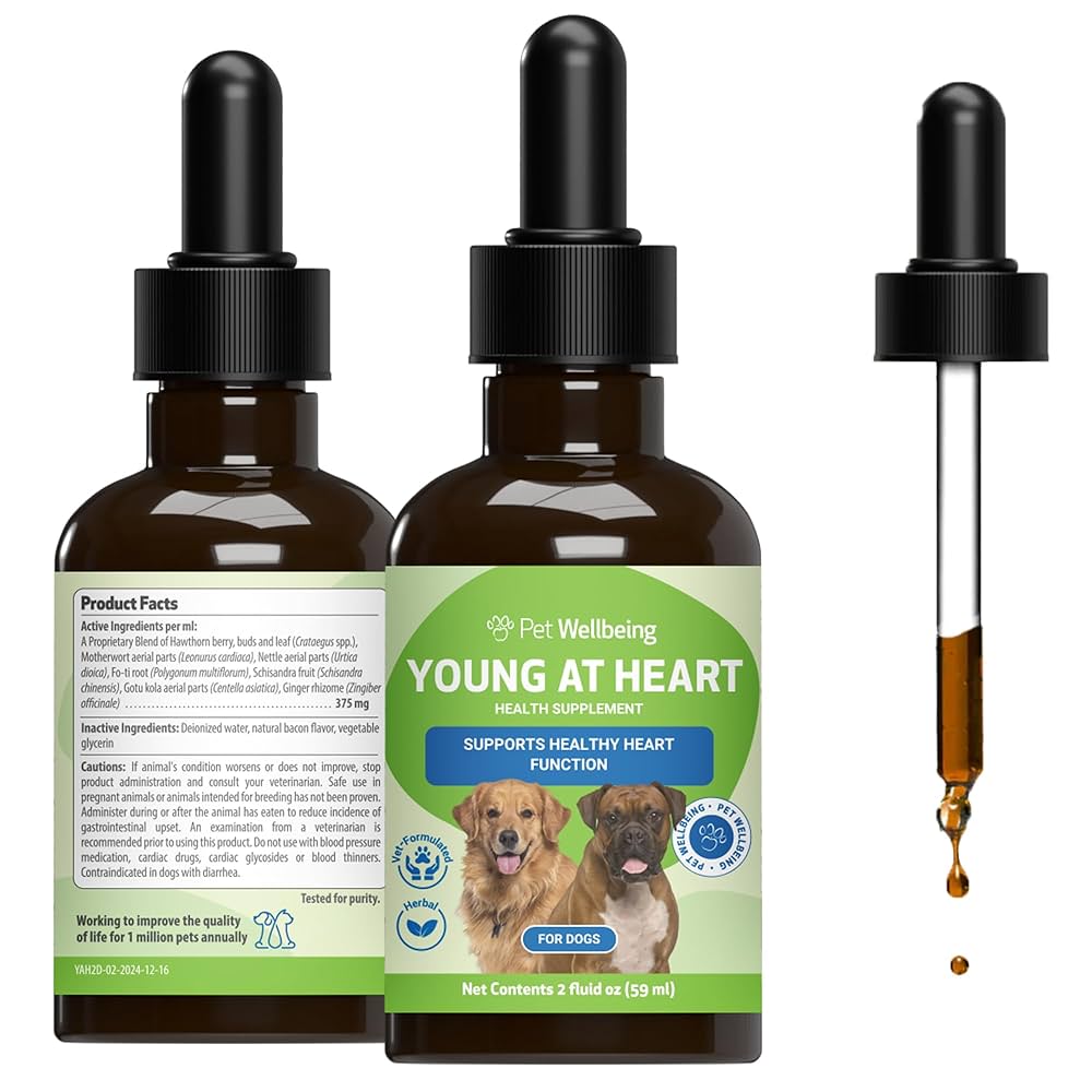 液体サプリメント Young at Heart『心臓』59ml Amazon.com : Pet Wellbeing Young at Heart for Dogs - Heart